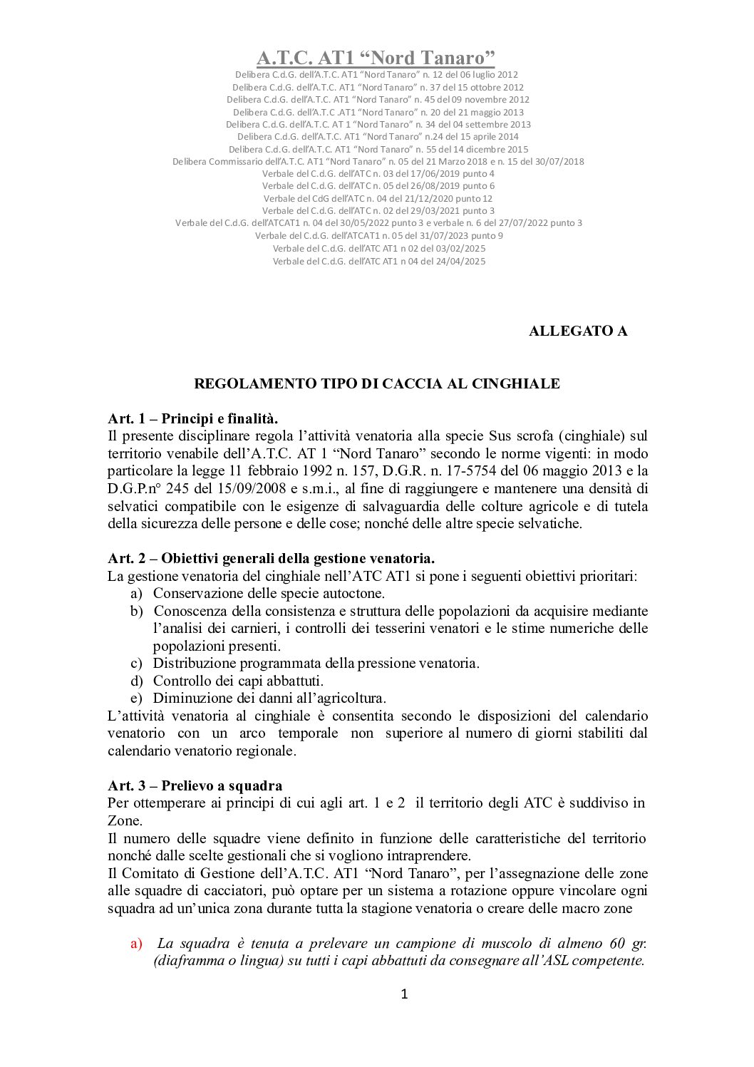 REGOLAMENTO CACCIA AL CINGHIALE REGOLAMENTO CACCIA AL CINGHIALE